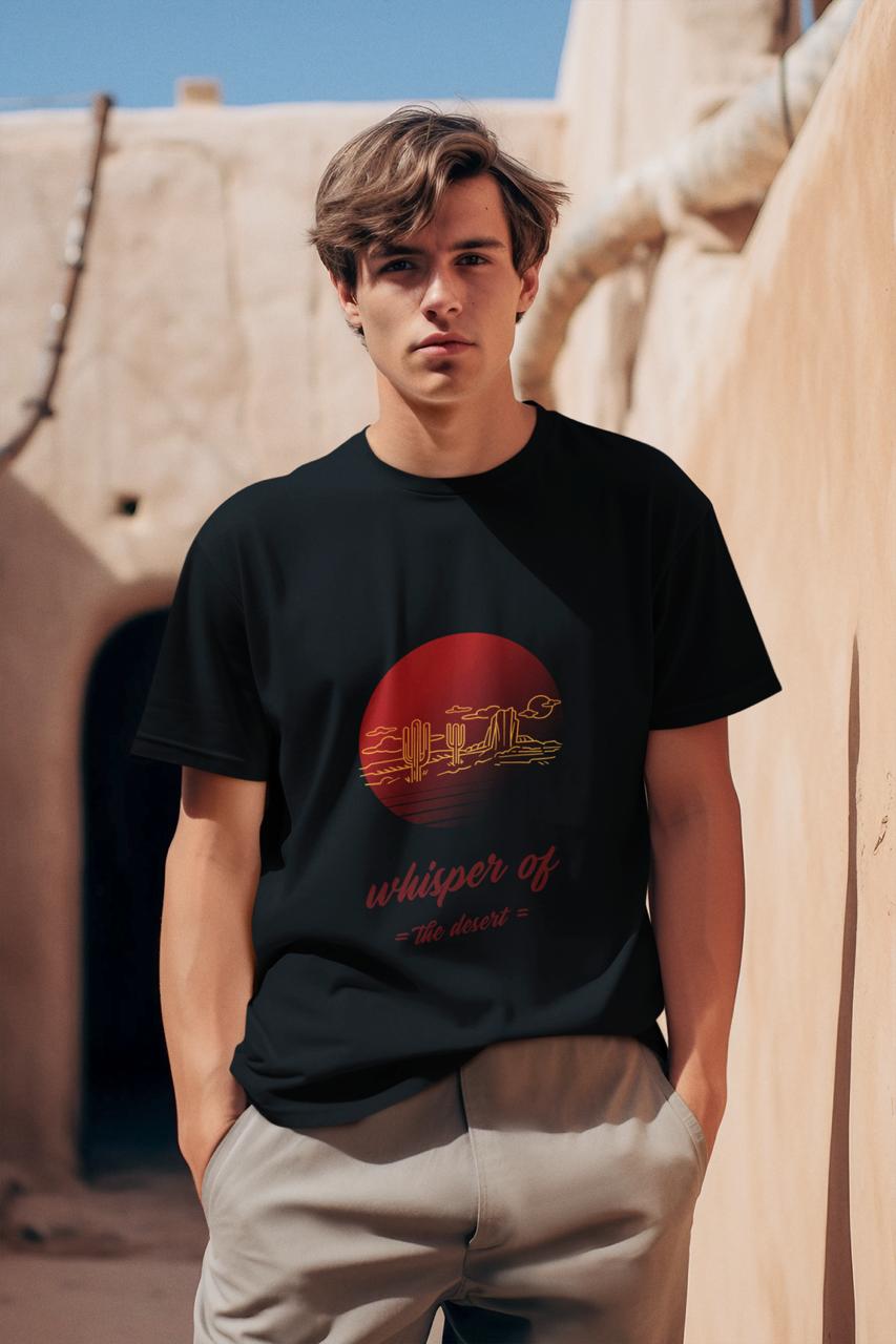 PUSULAllc Desert Whisper Black Medium T-Shirt